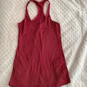 Striped Lululemon racer back tank top